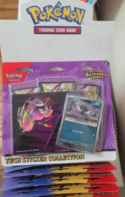 LOT (12) 3 PACK Pokemon Mega Evolution Ascended Heroes Tech Sticker Collection - Image 3