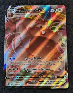 Greedent VMAX - Ultra Rare Holo - 2021 Pokemon - Fusion Strike #218 TCG Pokemon - Image 1