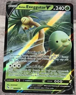 Alolan Exeggutor V 005/078 Ultra Rare Pokemon Go Pokemon TCG NM/M - Image 1