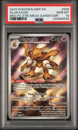 Alakazam Mega Evolution Pokemon Center ETB Promo PSA 10 Gem Mint MEP EN 009 💎 - Image 1