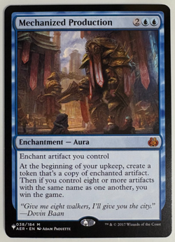 Mechanized Production - Aether Revolt 038/184 English Magic MTG Mythic Rare - Image 1