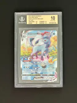 Pokemon SWSH Evolving Skies - Glaceon VMAX #209 SCR Alt Art - BGS 10 Pristine - Image 1