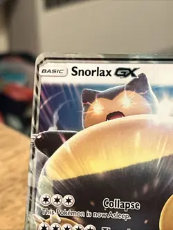 Pokemon Snorlax-GX TCG Holo Card SM05 Black Star Promos Near Mint - Image 3