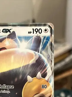 Pokemon Snorlax-GX TCG Holo Card SM05 Black Star Promos Near Mint - Image 4