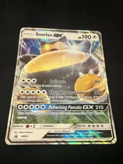 Pokemon TCG Snorlax GX (Full Art) Promo SM05 Sun And Moon Mint / Near Mint - Image 2