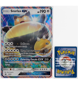 POKEMON TCG Sun & Moon JUMBO Rare Holo PROMO #SM05 SNORLAX GX + Free US Shipping - Image 1