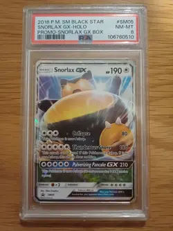 Pokemon TCG Snorlax GX Blackstar Promo SM05 2016 Promo PSA 8 - Image 1