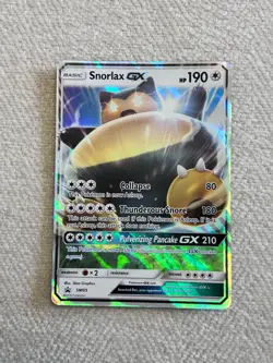 Pokemon TCG Snorlax GX SM05 Black Star Promo - Light Play - Image 1