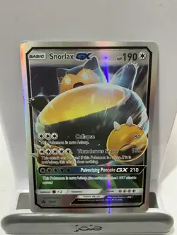 Pokemon Card TCG Snorlax GX SM05 Sun & Moon Black Star Promo Holo Light Use - Image 1