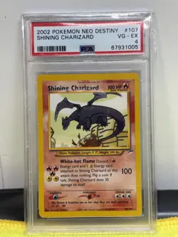Pokemon 2002 Shining Charizard 107/105 Neo Destiny Holo PSA 4 - Image 1