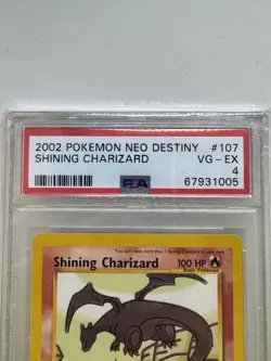 Pokemon 2002 Shining Charizard 107/105 Neo Destiny Holo PSA 4 - Image 3