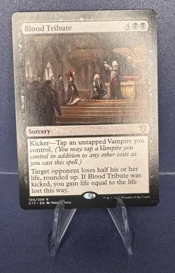 MTG Blood Tribute Commander 2017 C18 #100 Rare Sorcery NM Magic Card - Image 1