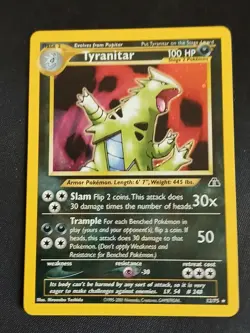 Tyranitar - 12/75 - Pokemon Neo Discovery Unlimited Holo Rare Card WOTC LP - Image 1