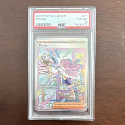 Pokemon Miriam 251/198 SV01 Scarlet & Violet Full Art Holo Rare PSA 10 - Image 1