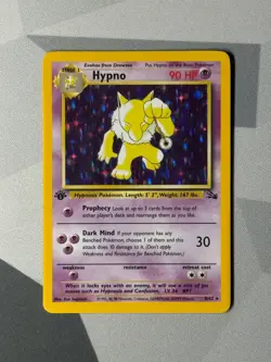 Pokemon Cards Hypno 23/62 1ST EDITION Fossil Rare - Image 1