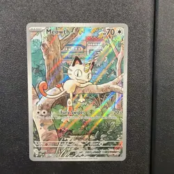Meowth 106/094 Me02: Phantasmal Flames Holo Mega Evolution Pokemon TCG SIR Rare - Image 1
