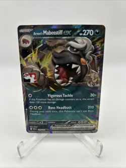 139/182 Arven's Mabosstiff ex Pokemon TCG Prize Pack Series 8 Stamped Destined - Image 1