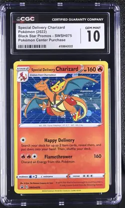 Pokemon 2022 Special Delivery Charizard Black Star Promo SWSH075 CGC 10 - Image 1