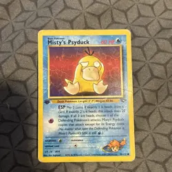 1st Edition Misty's Psyduck 90/132 Gym Challenge. Pokemon TCG 2000 WOTC. MP - Image 1