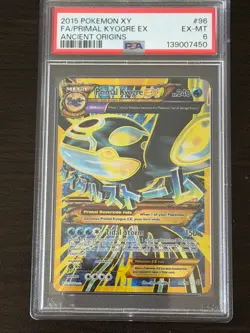 2015 Pokemon XY Ancient Origins FA/Primal Kyogre 96/98 EX-MT PSA 6 - Image 1