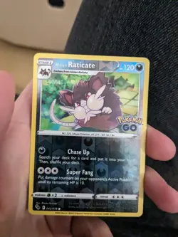 042/078 Alolan Raticate Common Reverse Holo Card : Pokemon GO Trading Card Game - Image 1