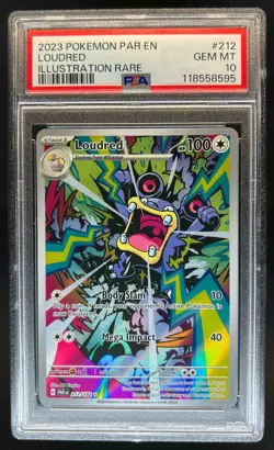 2023 Pokemon SV Paradox Rift Loudred Illustration Rare #212/182 PSA 10 - Image 1