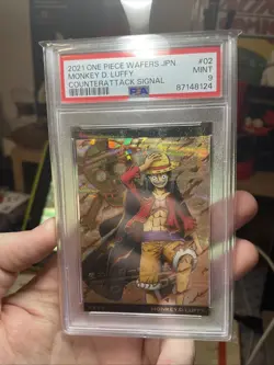 2021 One Piece Monkey D Luffy PSA 9! Japan mint condition, TCG Holographic, CCG - Image 1