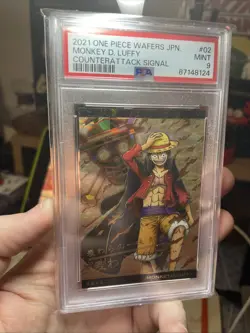 2021 One Piece Monkey D Luffy PSA 9! Japan mint condition, TCG Holographic, CCG - Image 2