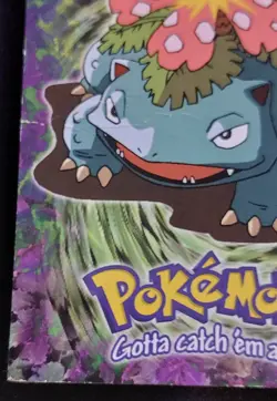 1999 Topps Pokemon The Movie Blue Logo Venusaur #3 E3 of 12 HP/Damage - Image 3