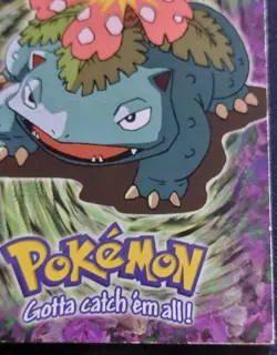 1999 Topps Pokemon The Movie Blue Logo Venusaur #3 E3 of 12 HP/Damage - Image 4