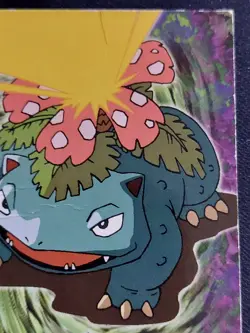 1999 Topps Pokemon The Movie Blue Logo Venusaur #3 E3 of 12 HP/Damage - Image 5