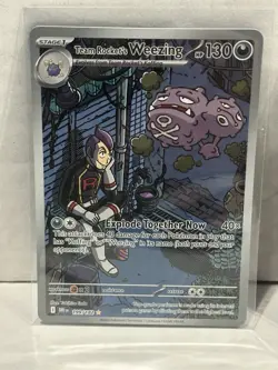 Team Rocket's Weezing Illustration Rare SV10: Destined Rivals 199/182 Pokemon - Image 1