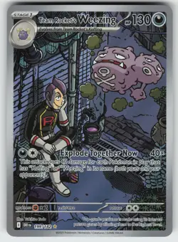 Team Rocket's Weezing Illustration Rare SV10: Destined Rivals 199/182 Pokemon - Image 1