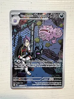 Team Rocket's Weezing 199/182 Illustration Rare NM SV10: Destined Rivals Pokemon - Image 1