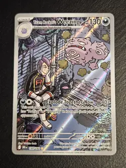 Team Rocket's Weezing 199/182 Illustration Rare SV10: Destined Rivals Pokemon NM - Image 2