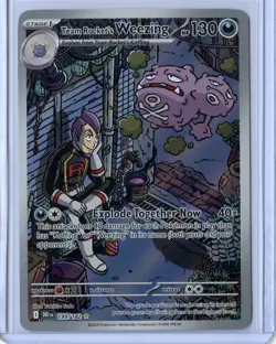 Team Rocket's Weezing Illustration Rare SV10: Destined Rivals 199/182 Pokemon NM - Image 1
