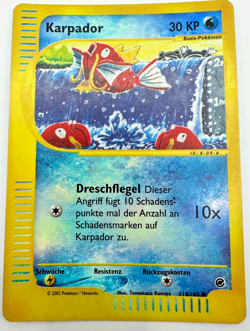 Pokemon Karte TCG Karpador 118/165 Expedition Re Holo Rare Vintage Deutsch LP - Image 1