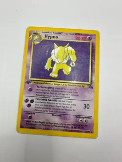 Pokemon Karte TCG Hypno 23/62 1.Fossil no Holo Rare Vintage WOTC GD Deutsch - Image 2