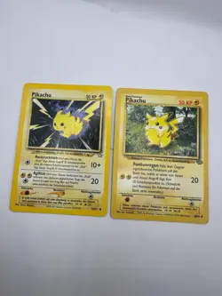 Pokemon Karte TCG Pikachu 60/64+70/111 Neo Genesis no Holo Vintage Deutsch LP - Image 2