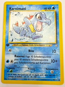 Pokemon Karte TCG Karnimani 80/111 1. Neo Genesis no Holo Vintage Deutsch LP - Image 1