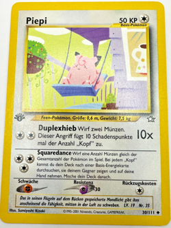 Pokemon Karte TCG Piepi 30/111 1. Neo Genesis no Holo Rare Deutsch LP - Image 1
