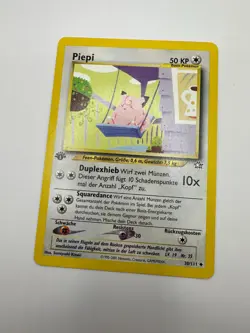 Pokemon Karte TCG Piepi 30/111 1. Neo Genesis no Holo Rare Deutsch LP - Image 2