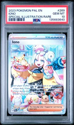 Iono 269/193 Paldea Evolved PSA 10 GEM MINT Graded Pokemon TCG SIR Trainer Card - Image 3