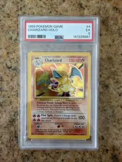 Pokemon Charizard 4/102 Base Set Holo Holographic Card 1999 - Image 1