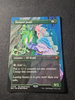 Devoted Druid Borderless 0138 Special Guest Lorwyn Eclipsed Magic the Gathering - Image 1