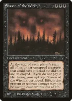 1x Season of the Witch Heavy Play MTG Magic - Kid Icarus - - Image 1