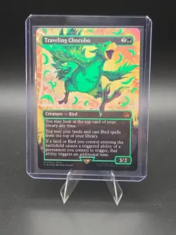 Traveling Chocobo (Borderless) (Neon Ink Green) Final Fantasy Foil - Image 1