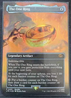 MTG Magic The Gathering Lord of the Rings The One Ring Borderless Foil #0451 - Image 1