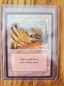 Magic The Gathering ARABIAN NIGHTS MOUNTAIN LIGHTLY PLAYED READ SEE PHOTOS - Image 1