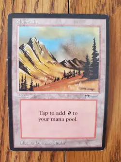 Magic The Gathering ARABIAN NIGHTS MOUNTAIN LIGHTLY PLAYED READ SEE PHOTOS - Image 2